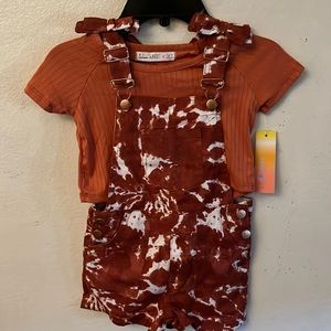 2pc overalls outfit